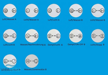 Lade das Bild in den Galerie-Viewer, Taster mit 2 Funktionstaste 40 mm Durchmesser mit Chrom Ring und LED