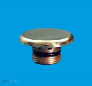 Luftdüsenkappe 0 Loch aus Messing mit Außengewinde, Airjet Cover with 0 holes Brass