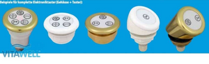 Taster mit 3 Funktionstaste 40 mm Durchmesser mit Chrom Ring mit und ohne LED